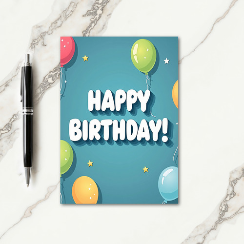 Vivid Star Birthday Card