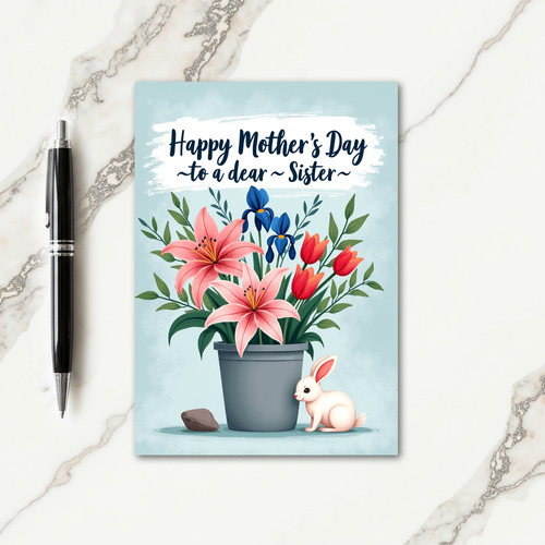 Vivid Tulips Mothers Day Card