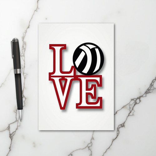 Volleyball Love Card