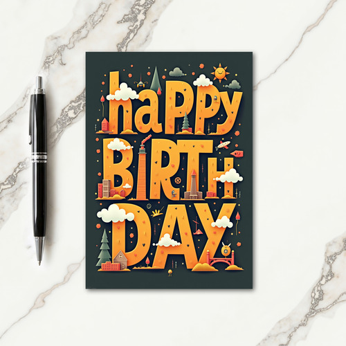 Volumetric Birthday Scene Card