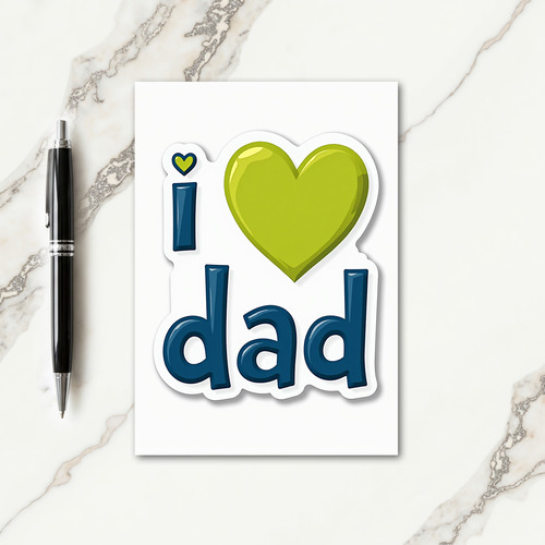 Volumetric I Love Dad Card
