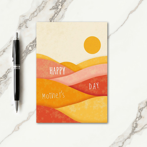 Warm Abstract Moms Day Card