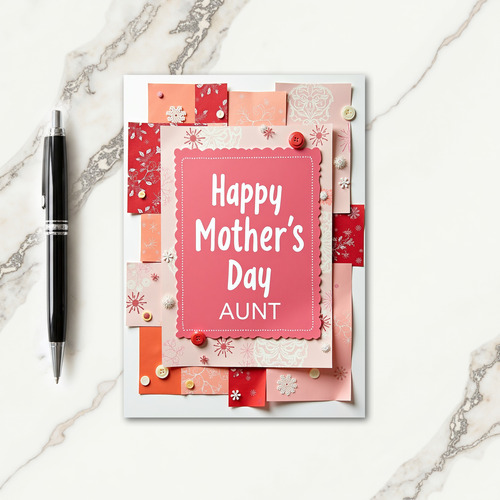 Warm Aunt Mothers Day Wish Card