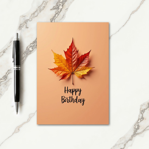 Warm Autumn Leaf Card