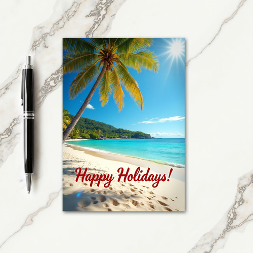 Warm Beach Christmas Card