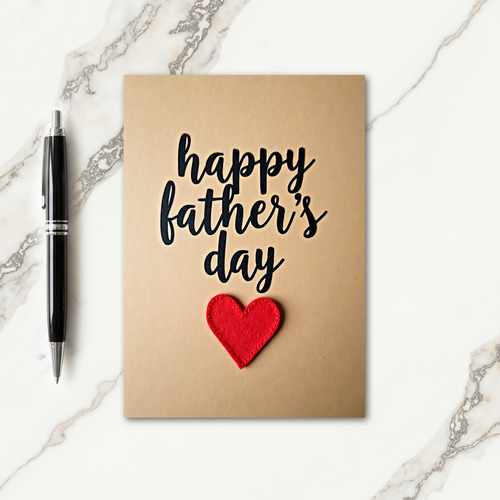 Warm Beige Fathers Day Card