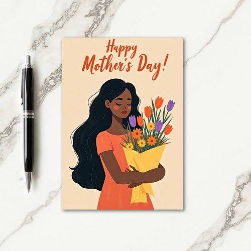Warm Beige Mothers Card