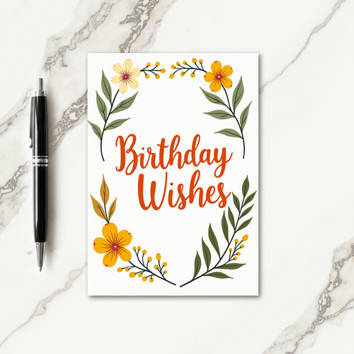 Warm Birthday Botanical Card