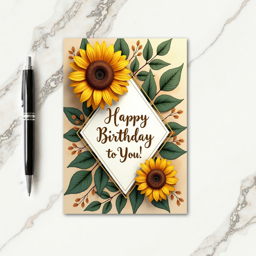 Warm Birthday Floral Card