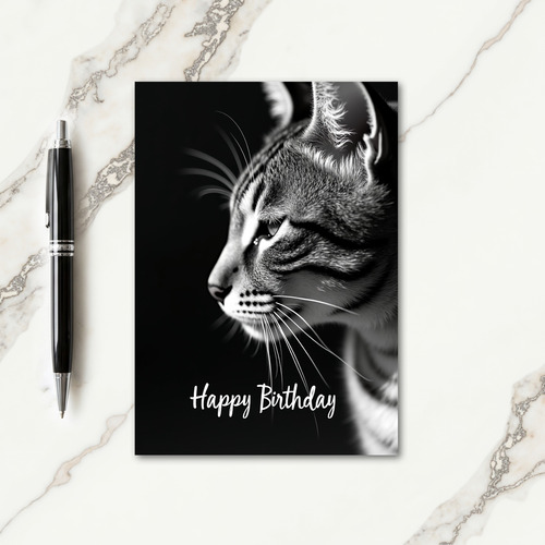 Warm Birthday Graceful Cat Card