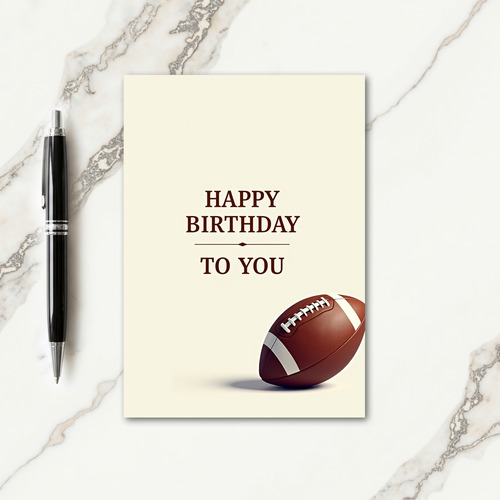 Warm Birthday Oval Ball Card