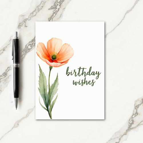 Warm Birthday Peach Bloom Card