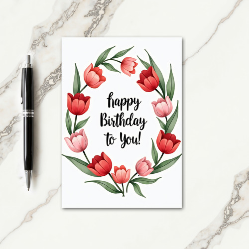 Warm Birthday Wreath Card