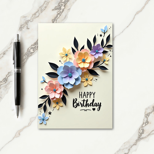 Warm Bloom Birthday Card