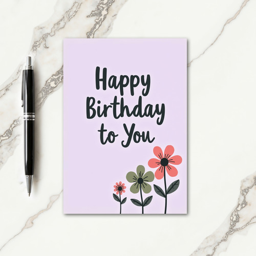 Warm Botanical Birthday Card