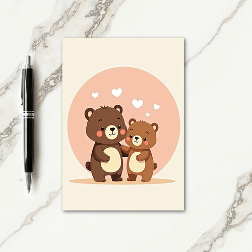 Warm Brown Bear Mothers Day Card
