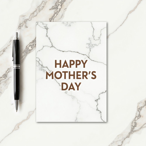 Warm Brown Mothers Day Wish Card