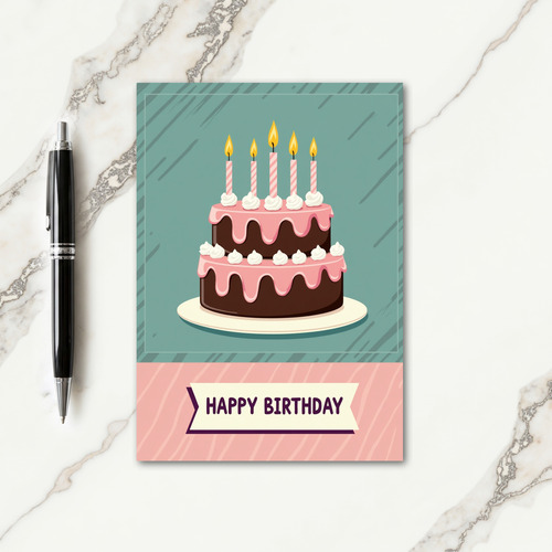 Warm Cake Birthday Card