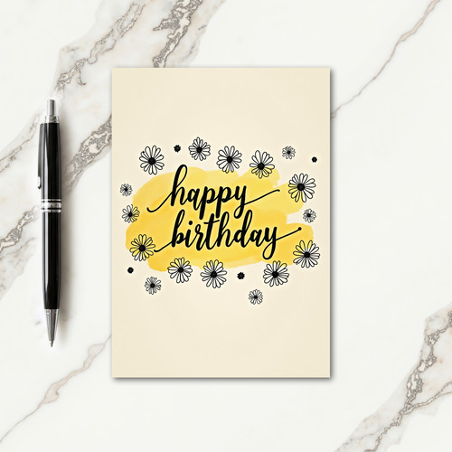 Warm Calligraphy Birthday Card