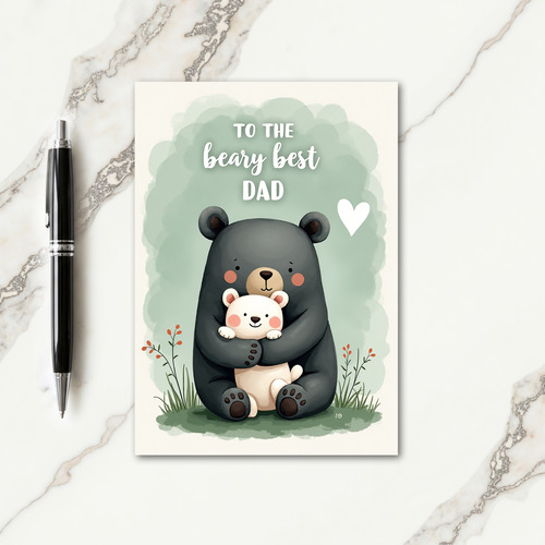 Warm Charcoal Fathers Day Card