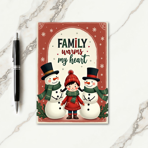 Warm Child Snowmen Card thumbnail