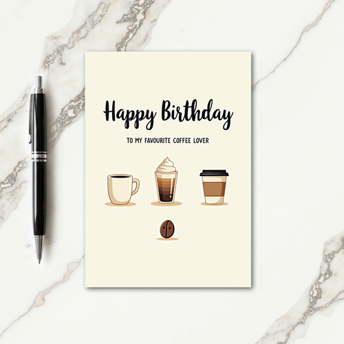 Warm Coffee Birthday Card