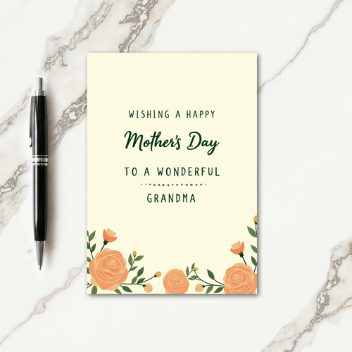 Warm Cream Mothers Day Card