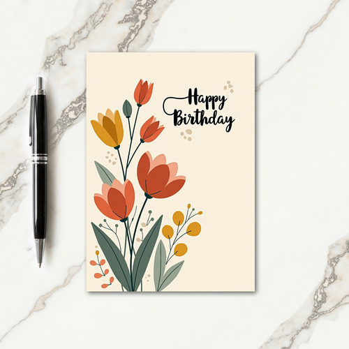 Warm Earthy Birthday Card