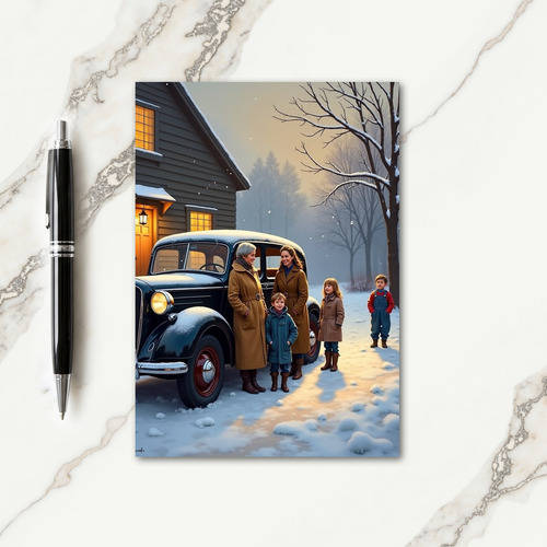 Warm Family Christmas Card thumbnail