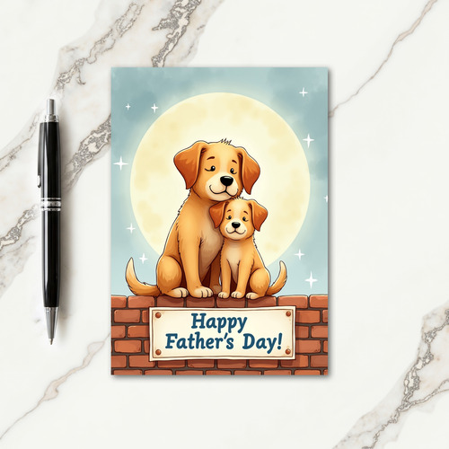 Warm Family Fathers Day Art Card