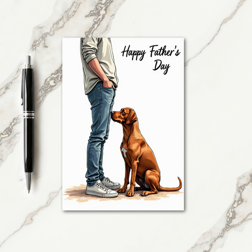 Warm Fathers Day Canine Card