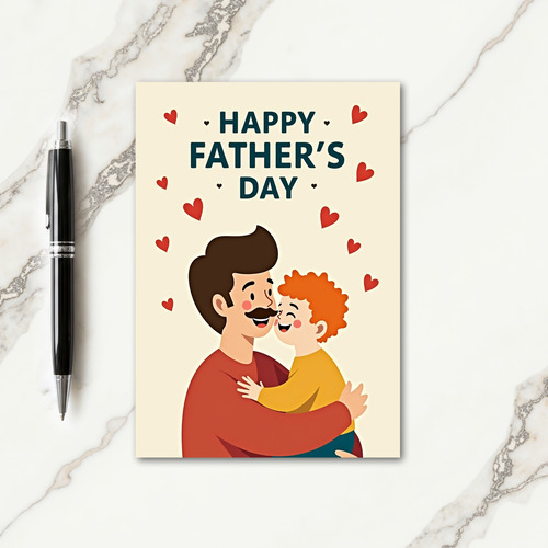 Warm Fathers Day Family Card
