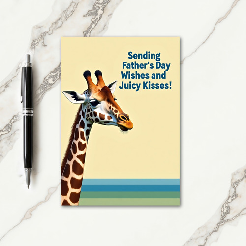 Warm Fathers Day Kisses Card