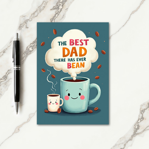 Warm Fathers Day Mugs Card