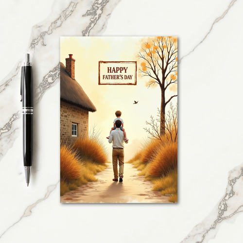 Warm Fathers Day Path Card