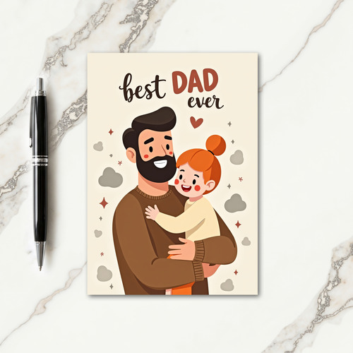 Warm Fathers Day Portrait Card
