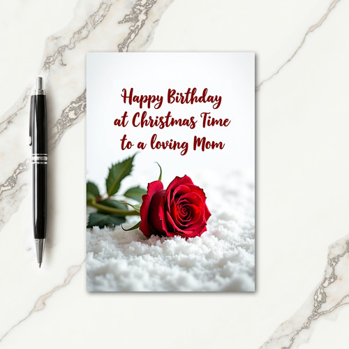 Warm Floral Christmas Card