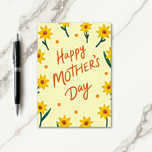 Warm Floral Mothers Day Card