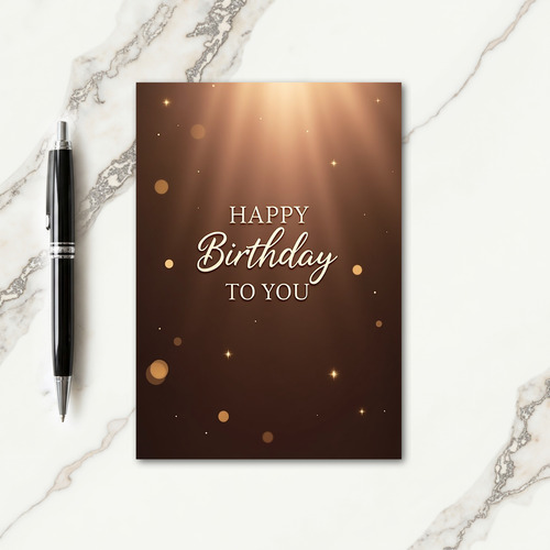 Warm Gradient Birthday Card