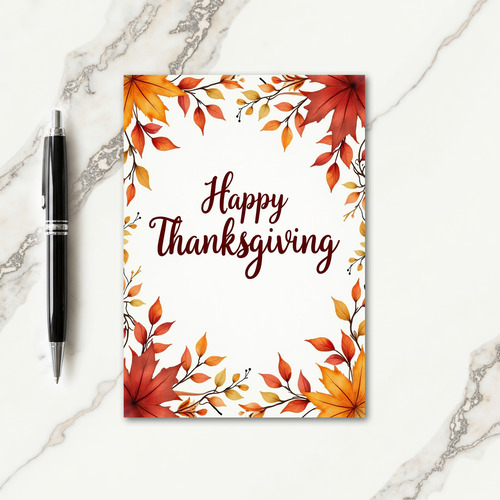 Warm Happy Thanksgiving Wishes Card