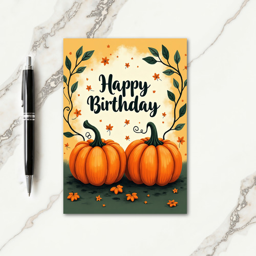 Warm Harvest Birthday Card
