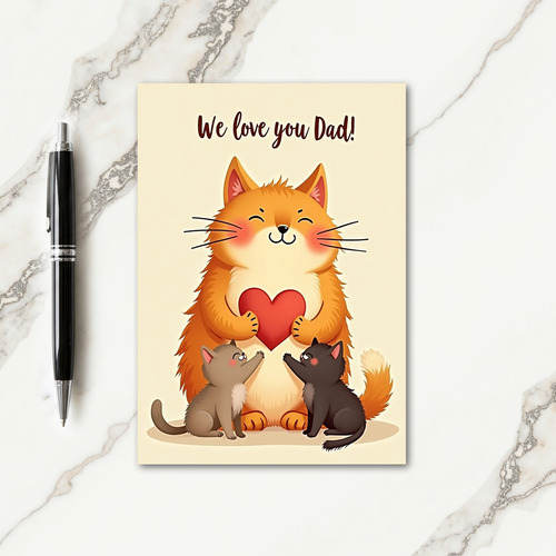 Warm Heart Fathers Day Card