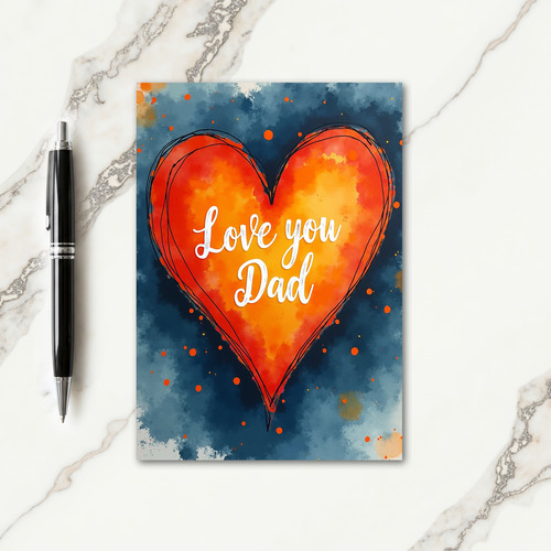 Warm Hues Love You Dad Card