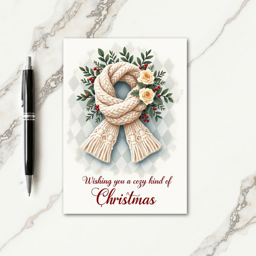 Warm Knitted Christmas Card