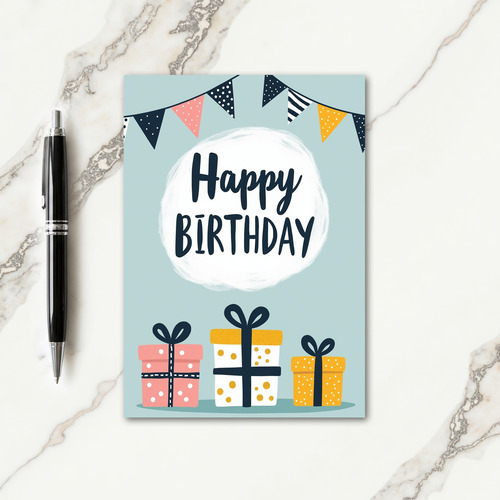 Warm Lettered Birthday Card