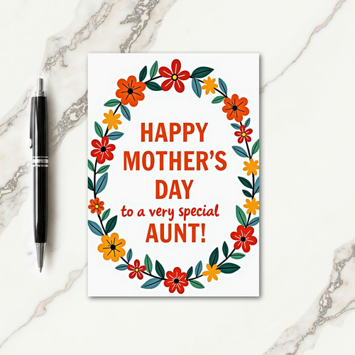 Warm Mothers Day Aunt Card