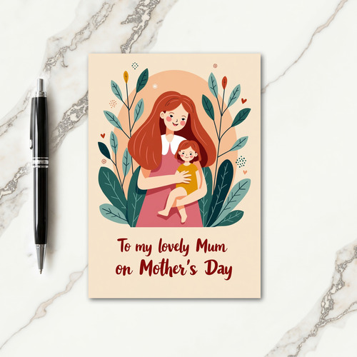 Warm Mothers Day Family Card