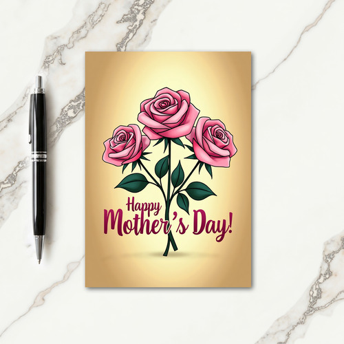 Warm Mothers Day Floral Card