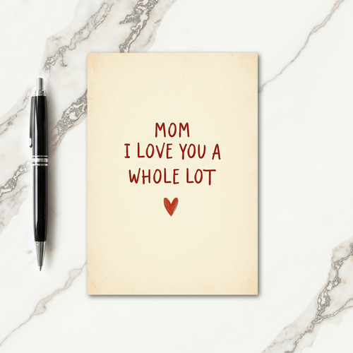 Warm Mothers Day Heart Card
