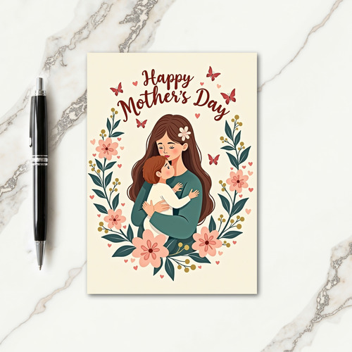 Warm Mothers Day Hearts Card